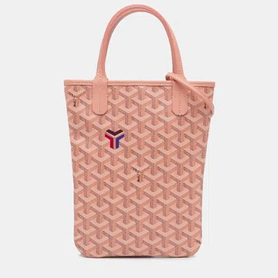 Pre-owned Goyard Ine Poitiers Claire Voie In Pink