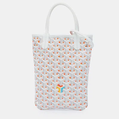 Pre-owned Goyard Ine Poitiers Claire Voie In White