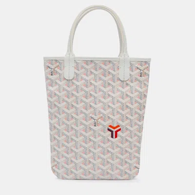 Pre-owned Goyard Ine Poitiers Claire Voie In White
