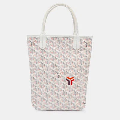 Pre-owned Goyard Ine Poitiers Claire Voie In White
