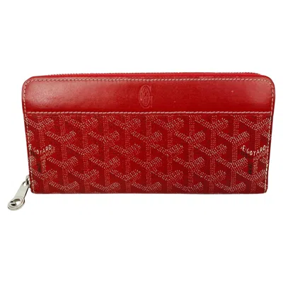 Goyard Ine Red Zip Around Clutch
