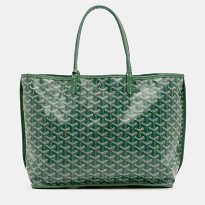 Pre-owned Goyard Ine Reversible Anjou Pm In Green