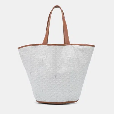 Pre-owned Goyard Ine Reversible Belharra Tote In Brown
