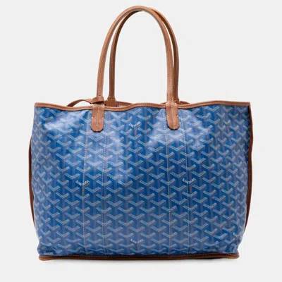 Pre-owned Goyard Ine Reversible Pertuis Pm In Blue