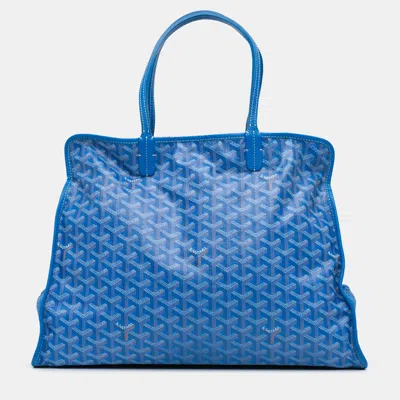 Pre-owned Goyard Ine Sac Hardy Pet Carrier Pm In Blue