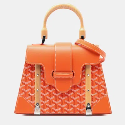 Pre-owned Goyard Ine Saigon Structured Pm In Orange