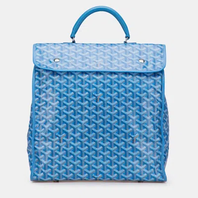 Pre-owned Goyard Ine Saint Leger Backpack In Blue