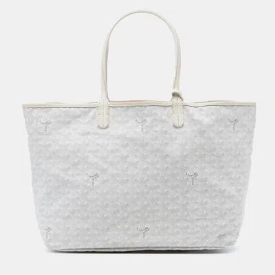 Pre-owned Goyard Ine Saint Louis Pm In White