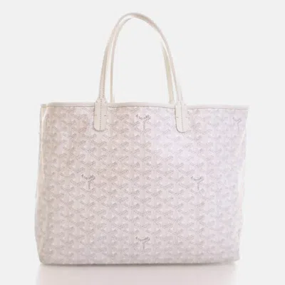 Pre-owned Goyard Ine St. Louis Tote Pm In White