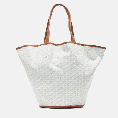 Pre-owned Goyard Ine Tote Bag In White
