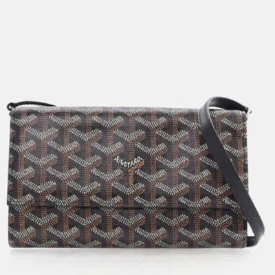 Pre-owned Goyard Ine Varenne Continental Crossbody Bag In Black