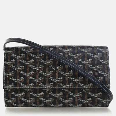 Pre-owned Goyard Ine Varenne Continental Wallet In Black