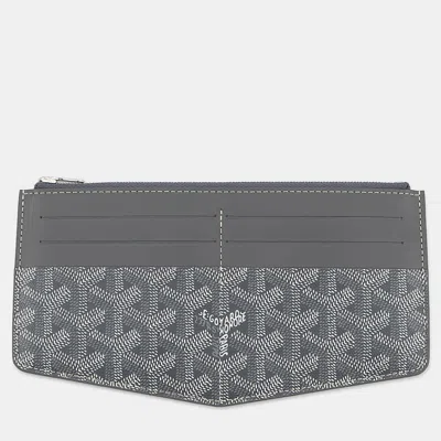 Pre-owned Goyard Insert Louise Card Case Grayinsloummlty51cl51p Pvc