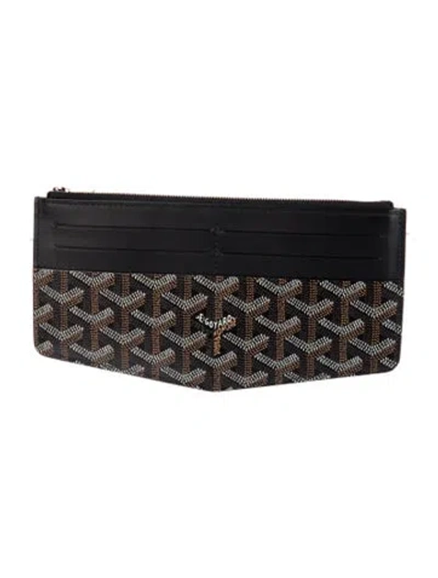Pre-owned Goyard Insert Louise Ine Continental Wallet In Black