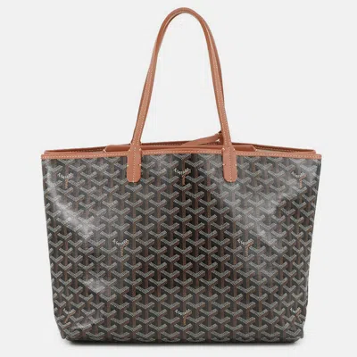 Pre-owned Goyard Isabel Tote Bag Natural/black Pvc Leather