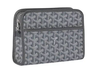 Pre-owned Goyard Jouvence Toiletry Bag Pm In Grey
