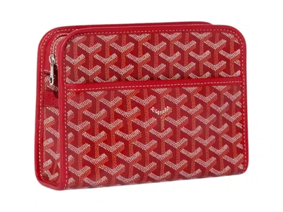 Pre-owned Goyard Jouvence Toiletry Bag Pm In Red