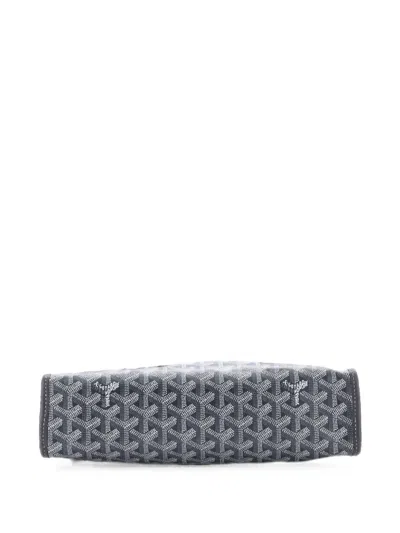 Pre-owned Goyard Jouvence Toiletry Coated Canvas Gm Pouch In Grey