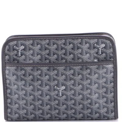 Goyard Jouvence Toiletry Pouch Coated Canvas Mm In Gray