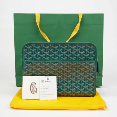 Pre-owned Goyard Juvans Gm Clutch In Green