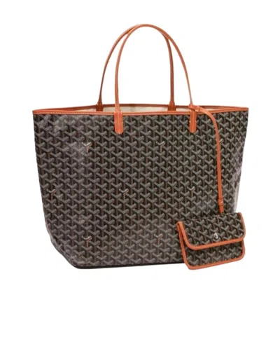 Pre-owned Goyard Large Printed Handbag In Brown