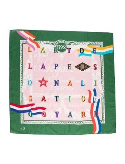 Pre-owned Goyard L'art De La Personnalisation Foulard No.3 Printed Scarf In Multi
