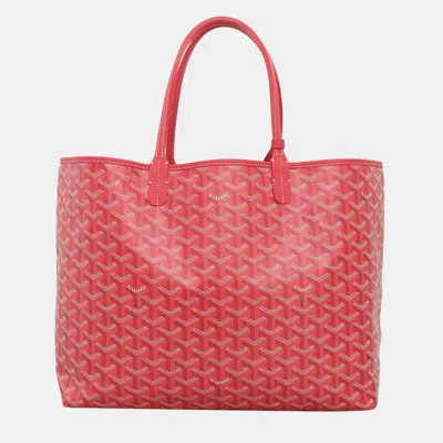 Pre-owned Goyard Le Jardin St Louis Tote Bag Pm In Red