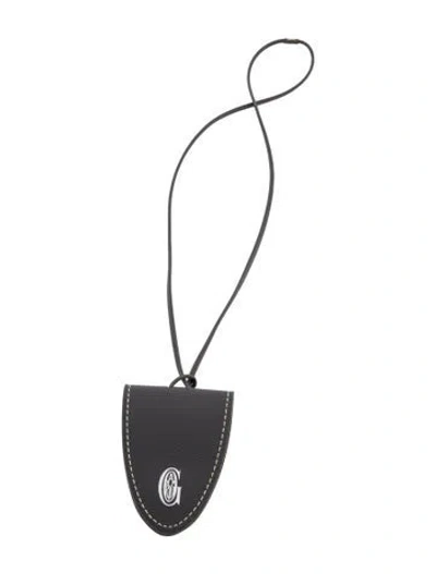 Pre-owned Goyard Leather Bag Charm In Grey