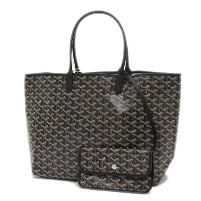 Pre-owned Goyard Leather Canvas Tote Bag () In Black
