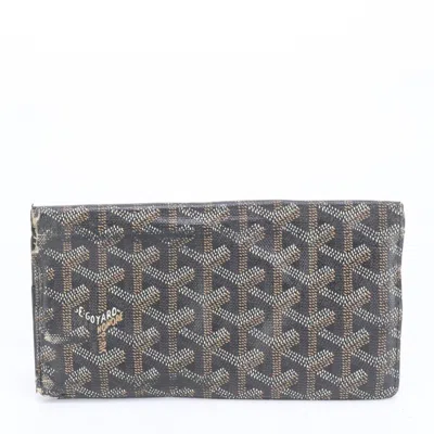 Pre-owned Goyard Leather Coated Canvas Long Wallet (bi-fold) ()