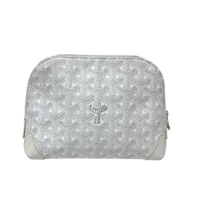 Pre-owned Goyard Leather Pouch () In White