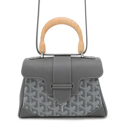 Pre-owned Goyard Leather Pvc Handbag () In Gray