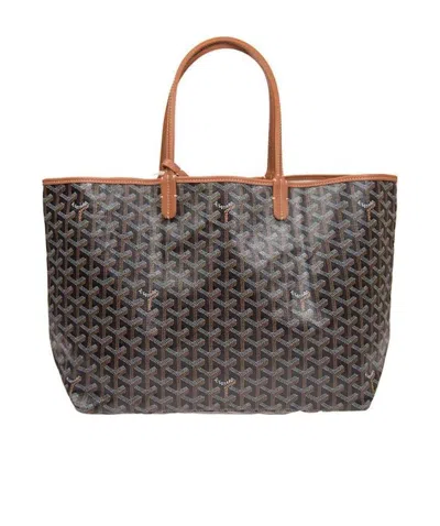 Pre-owned Goyard Logo Details Handbag In Black