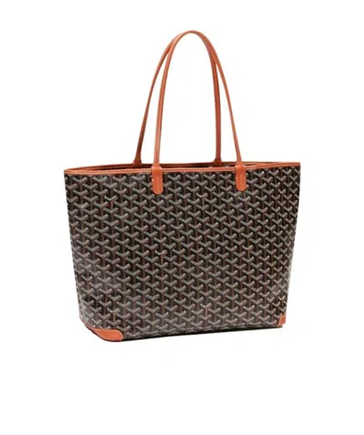 Pre-owned Goyard Logo Details Handbag In Brown