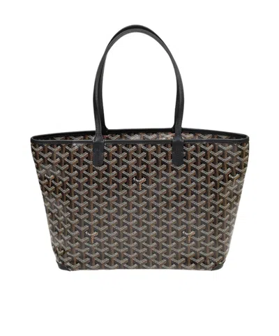 Pre-owned Goyard Logo Shoulder Bag In Black