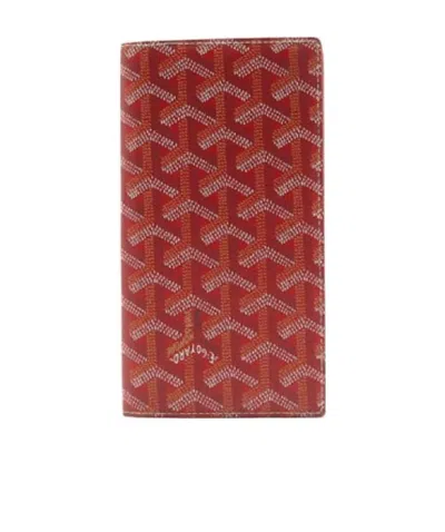Pre-owned Goyard Long Purse With Printed Pattern In Red