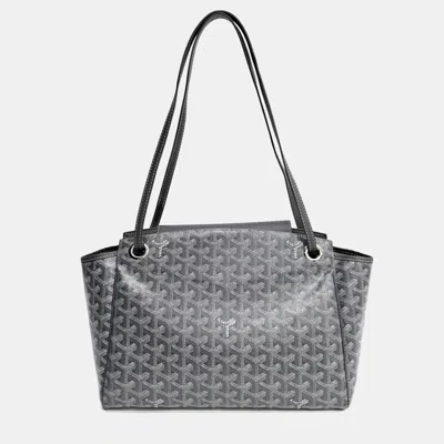 Pre-owned Goyard Louette Pm In Gray