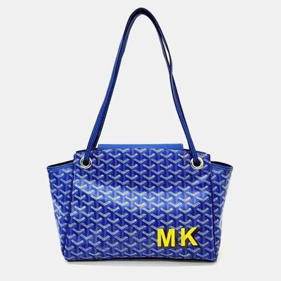 Pre-owned Goyard Macage Rouette Pm Bag In Blue