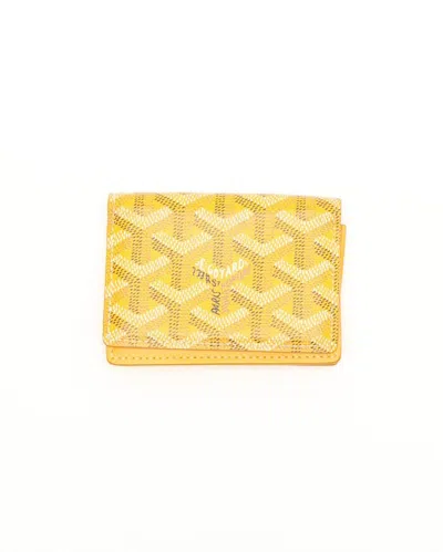Pre-owned Goyard Malesherbes Card Wallet In Yellow