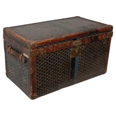 Pre-owned Goyard Malle  Shoe Trunk Early 20th Century In Brown