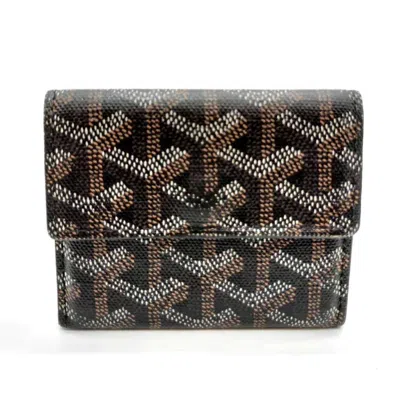 Pre-owned Goyard Marigny Pvc Leather Coin Purse/coin Case () In Black