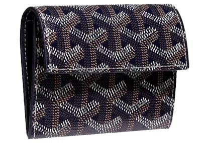 Pre-owned Goyard Marigny Wallet In Navy Blue