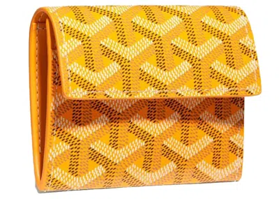 Pre-owned Goyard Marigny Wallet In Yellow