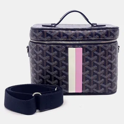 Pre-owned Goyard Marquage Vanity Muse Bag & Strap In Black