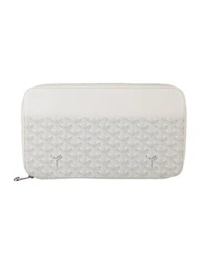 Pre-owned Goyard Matignon Continental Wallet In White
