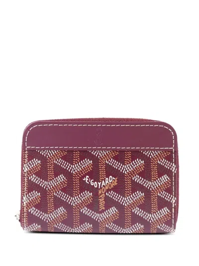 Pre-owned Goyard Matignon Mini Ine Wallet In Red