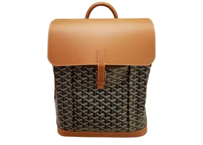 Pre-owned Goyard Men's  Alpin Backpack Ine In Black/tan In Multi