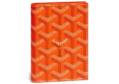 Pre-owned Goyard Men's  Saint Marc Card Holder In Orange