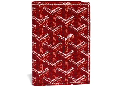 Pre-owned Goyard Men's  Saint Marc Card Holder In Red