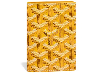 Pre-owned Goyard Men's  Saint Marc Card Holder In Yellow